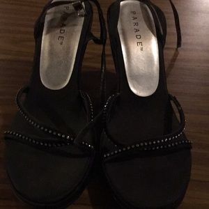 Parade Black Wedges
